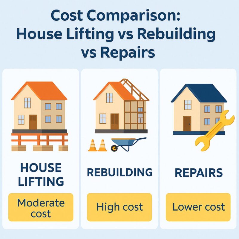 cost comparison house lifting