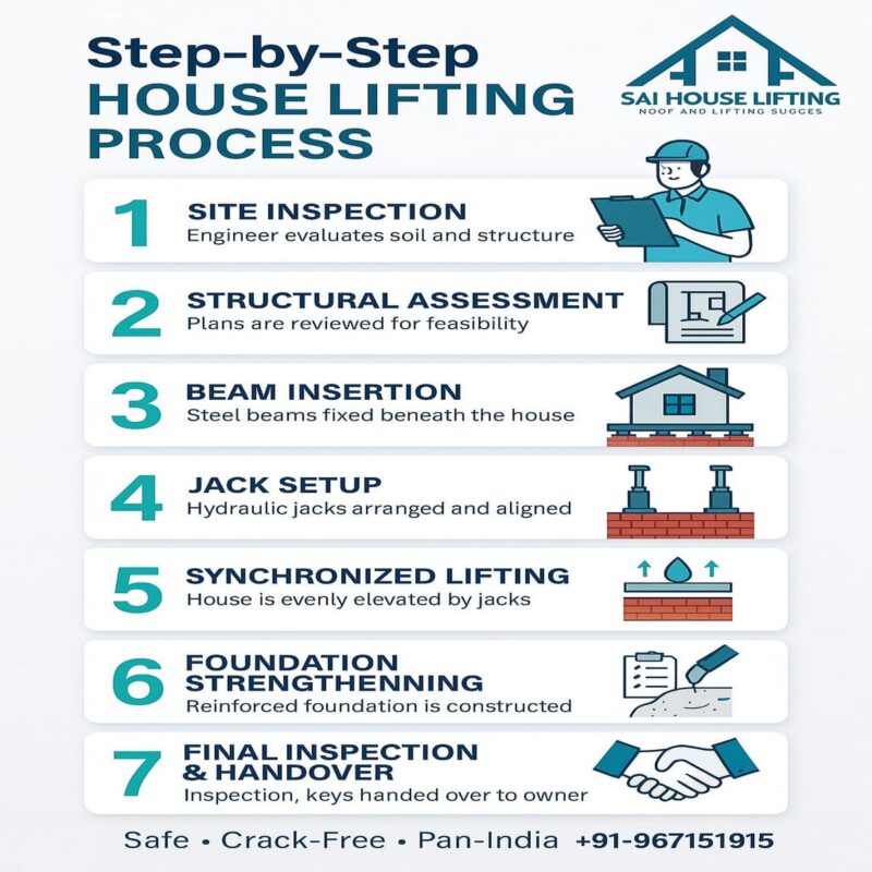 Step by Step House Lifting Process