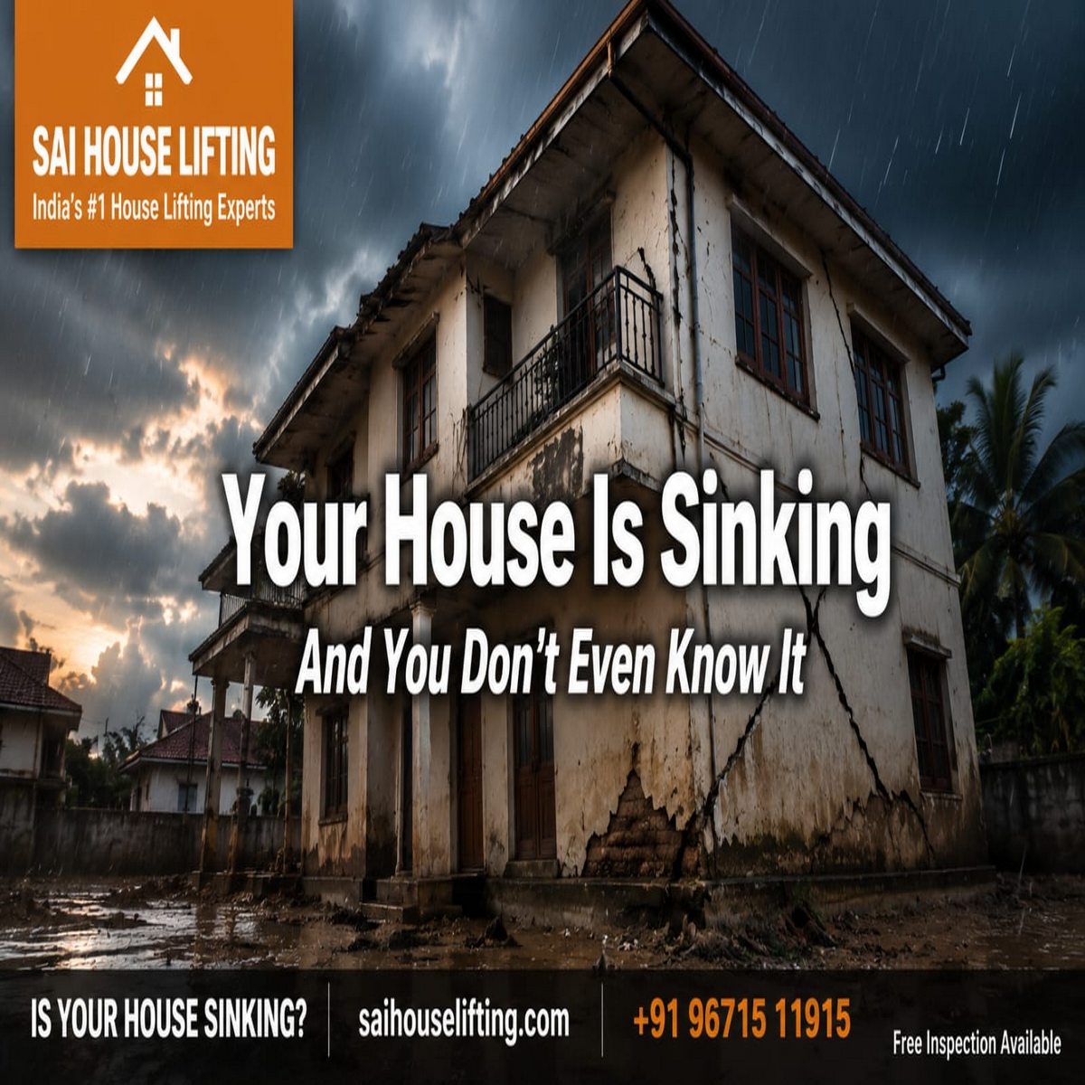 sai house lifting house sinking warning signs india