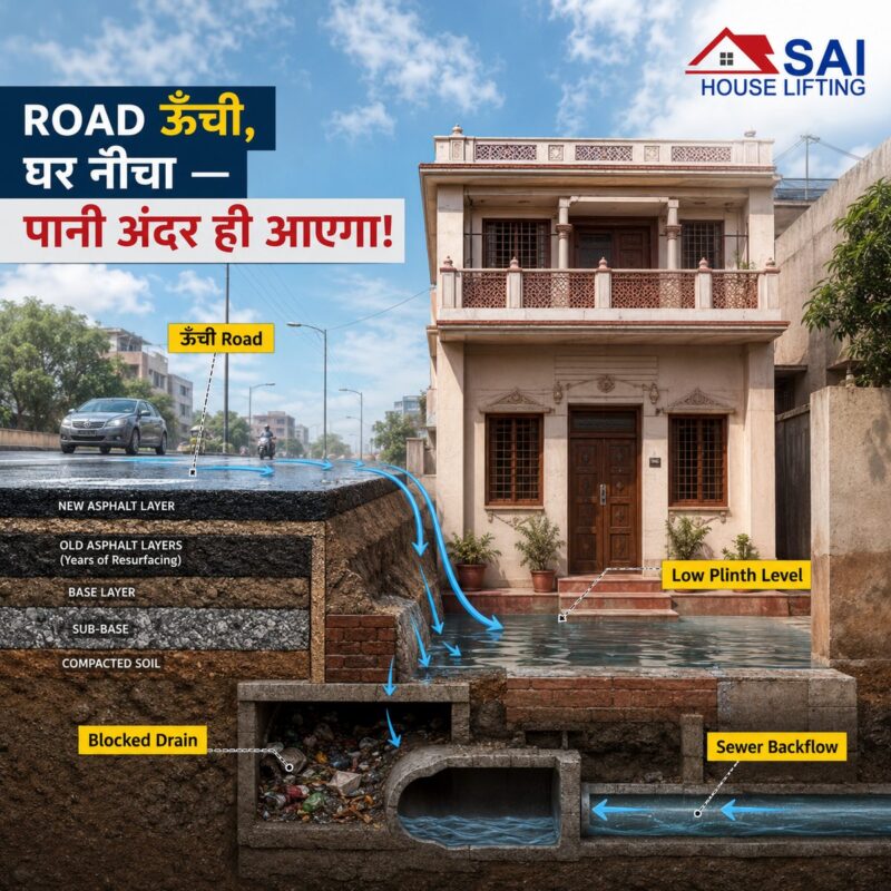 Below Raod Level house