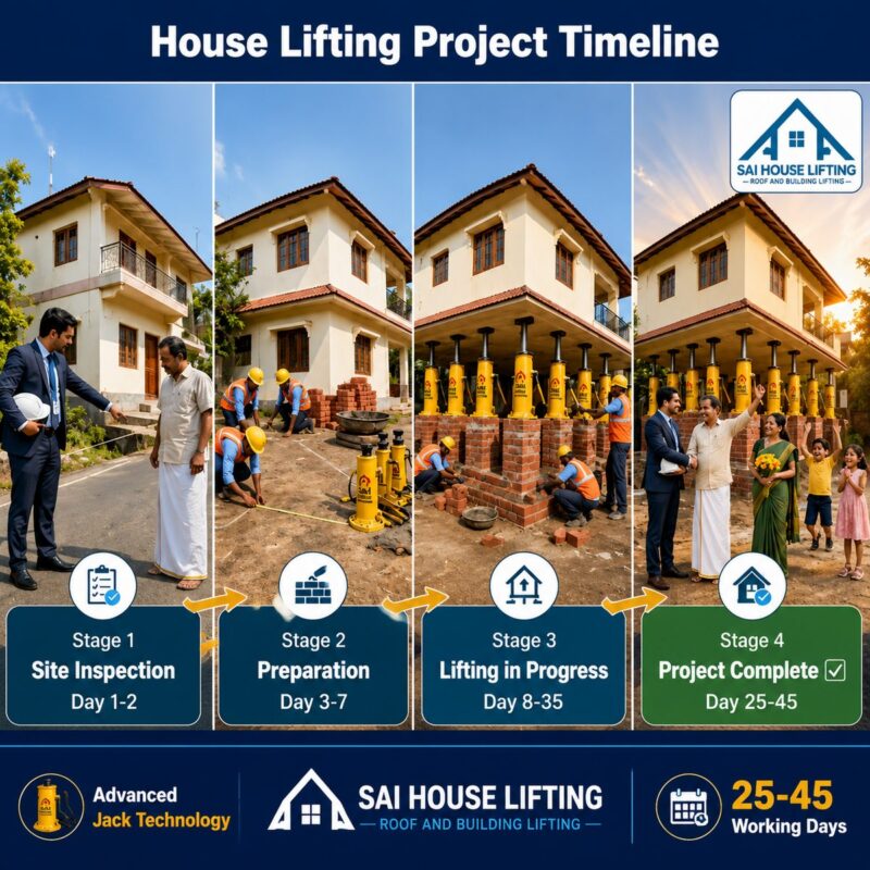 house lifting project timeline 25 45 days sai