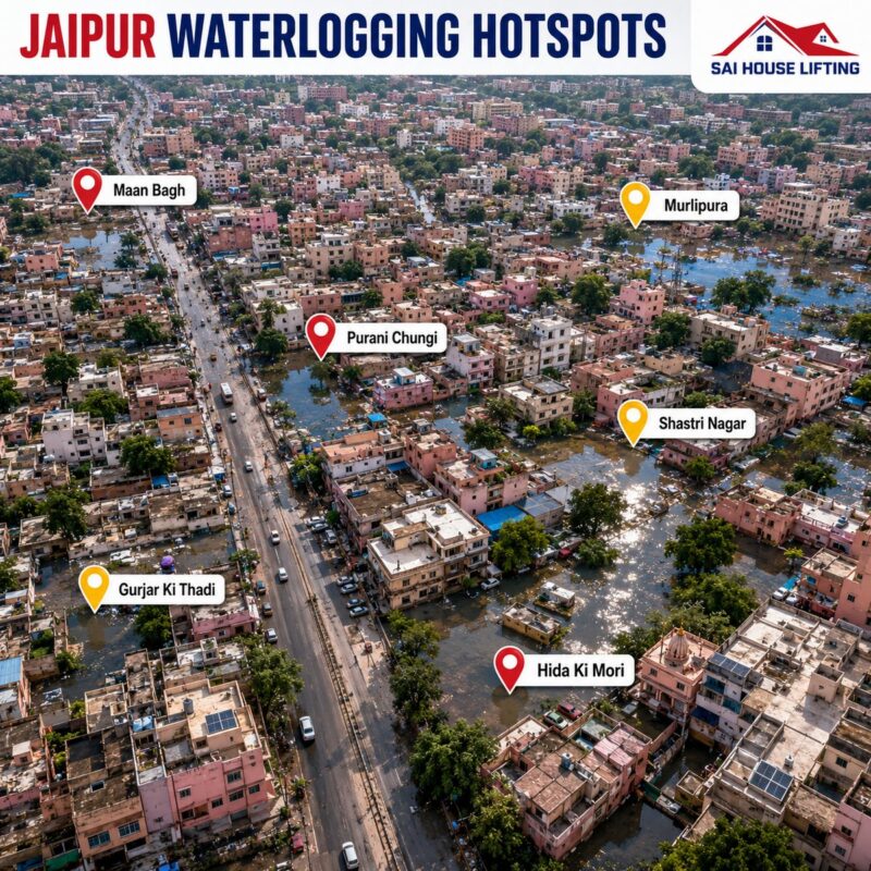 jaipur water logging hotspots
